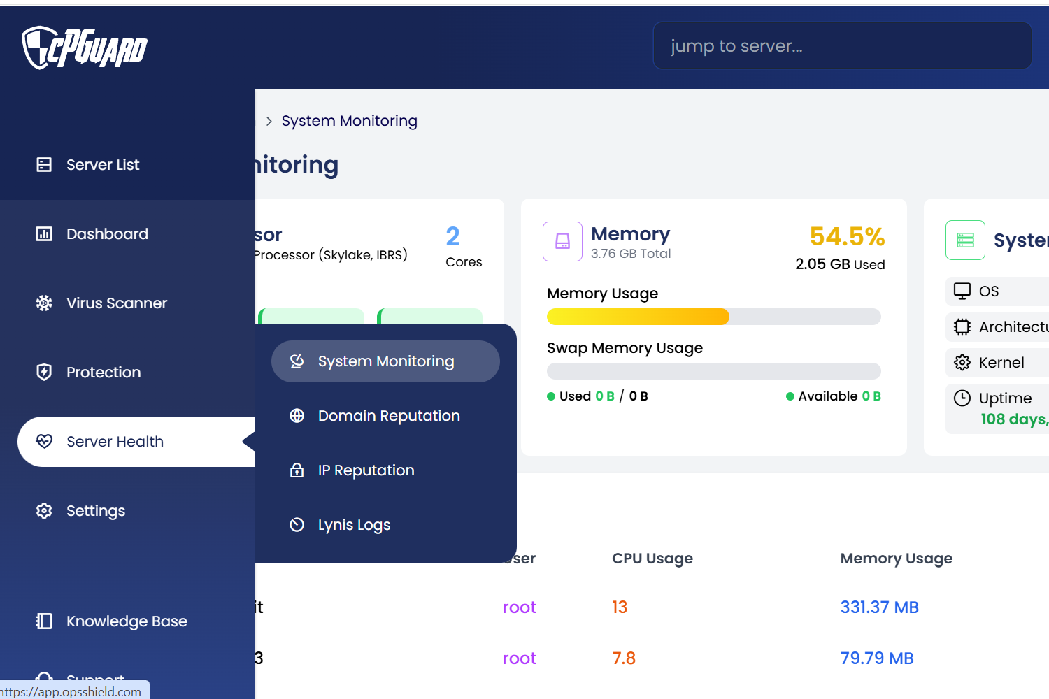 system monitoring